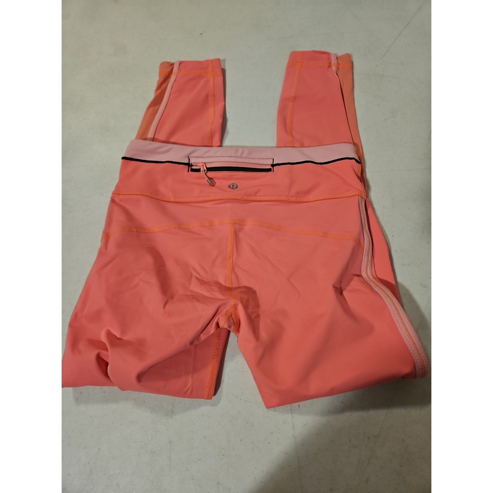 Lululemon Coral Leggings Size 4 8.5 Rise 24" Inseam Excellent Condition (L125‎